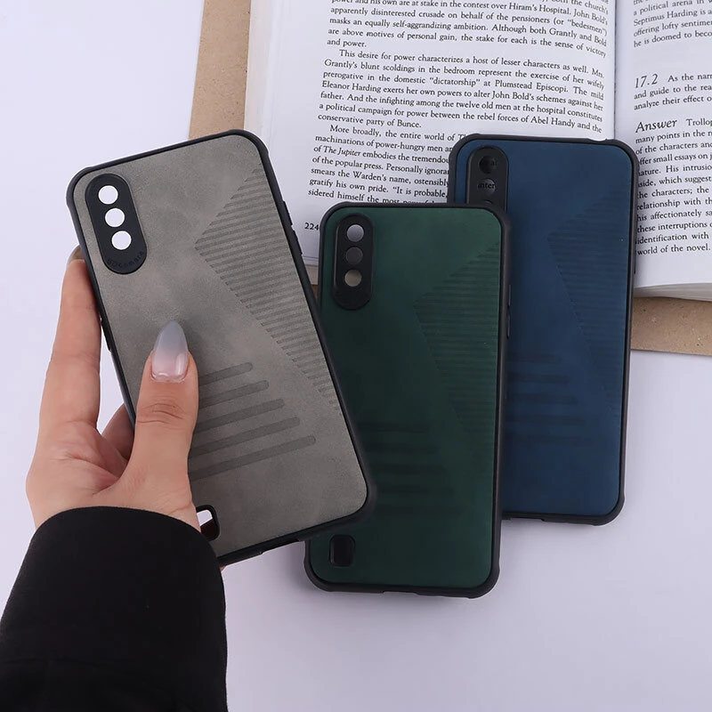 قاب چرمی Pro Camera سامسونگ Galaxy A01 محافظ لنزدار