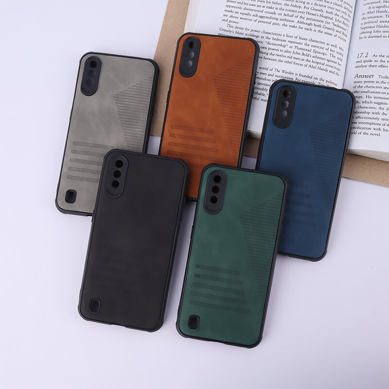 قاب چرمی Pro Camera سامسونگ Galaxy A01 محافظ لنزدار