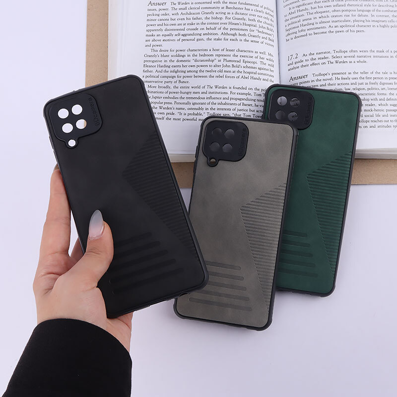 قاب چرمی Pro Camera سامسونگ Galaxy A12 / M12 محافظ لنزدار