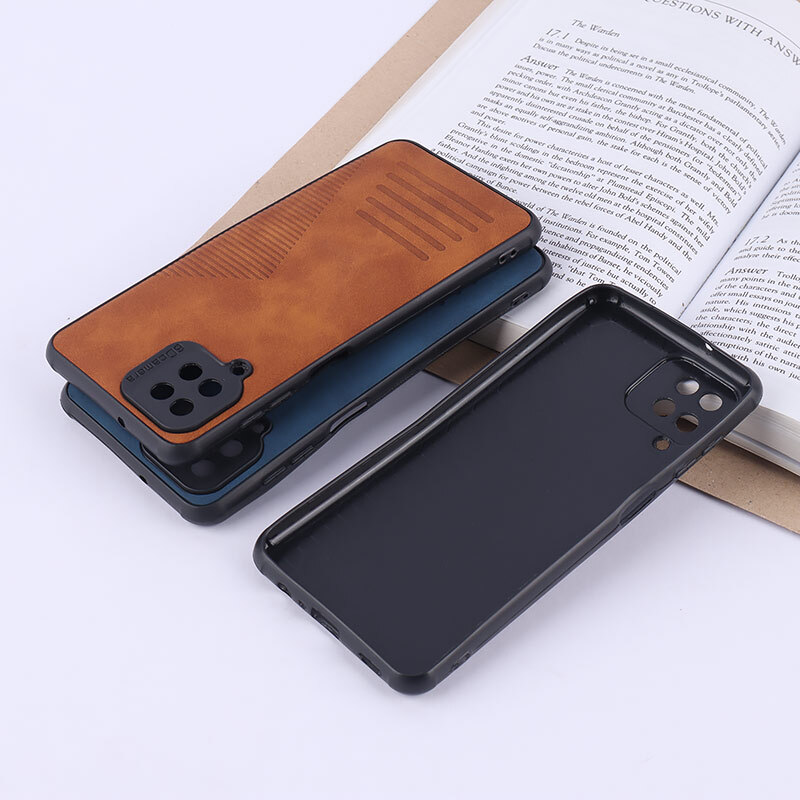 قاب چرمی Pro Camera سامسونگ Galaxy A12 / M12 محافظ لنزدار