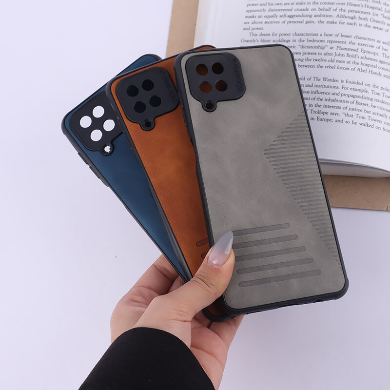 قاب چرمی Pro Camera سامسونگ Galaxy A12 / M12 محافظ لنزدار