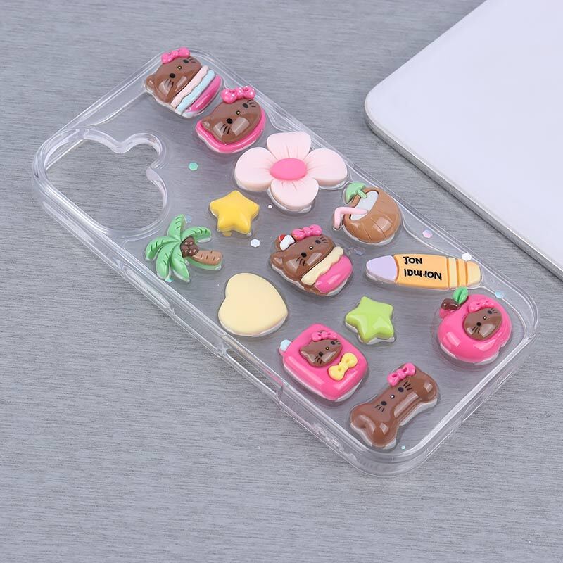 قاب Hello Kitty In The Beach آیفون iPhone 16 عروسکی برجسته