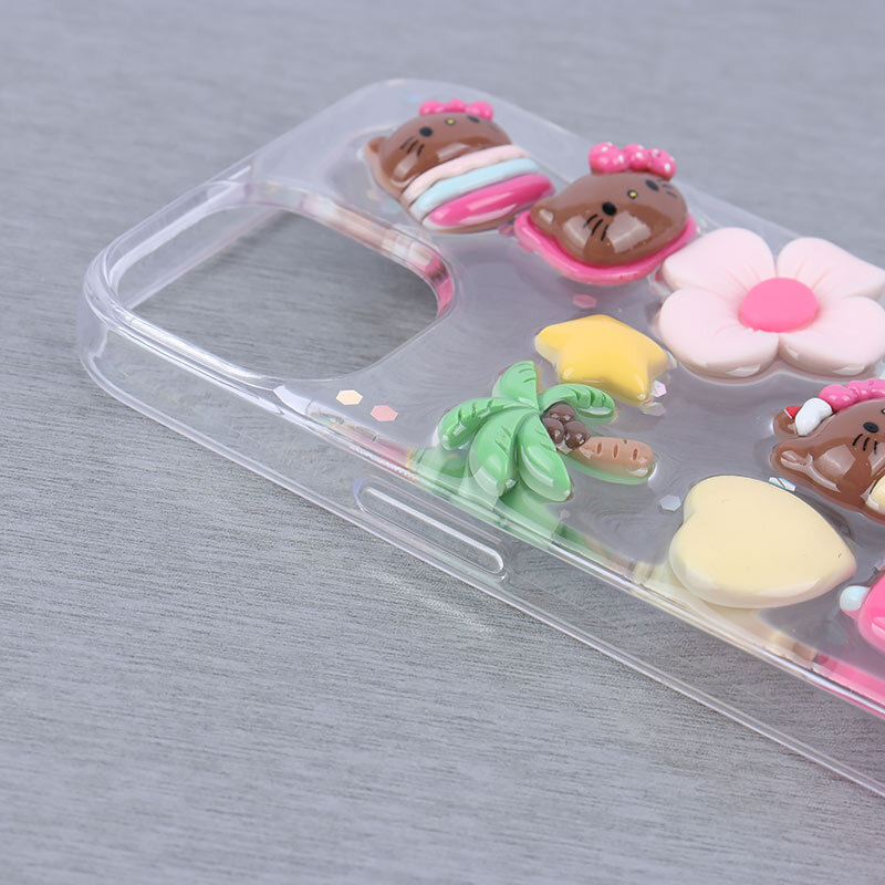 قاب Hello Kitty In The Beach آیفون iPhone 13 / 14 عروسکی برجسته
