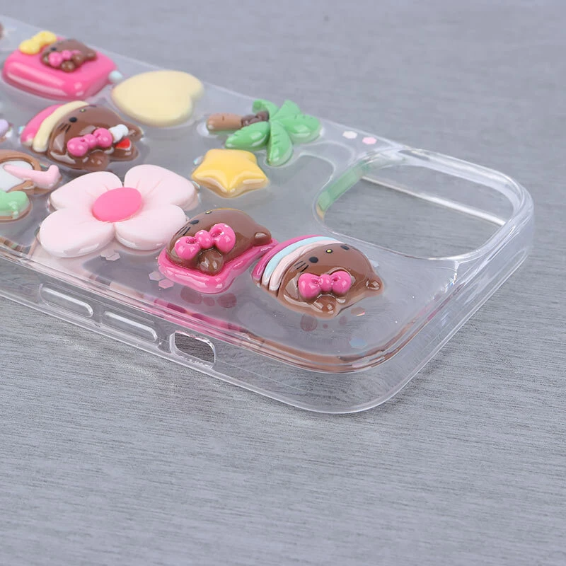 قاب Hello Kitty In The Beach آیفون iPhone 13 / 14 عروسکی برجسته