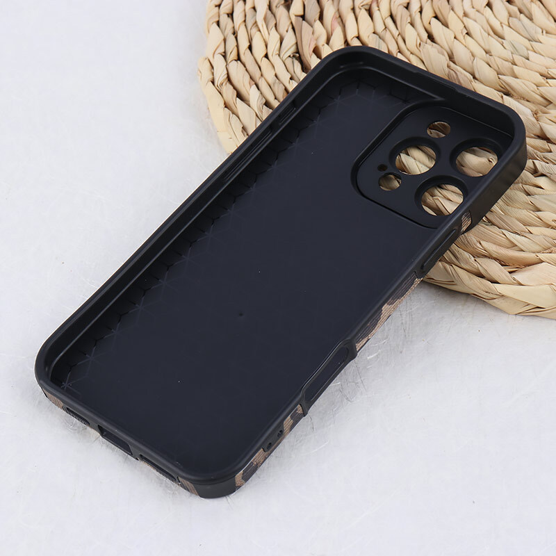 قاب کبریتی آیفون iPhone 16 Pro Max طرح پلنگی محافظ لنزدار برجسته