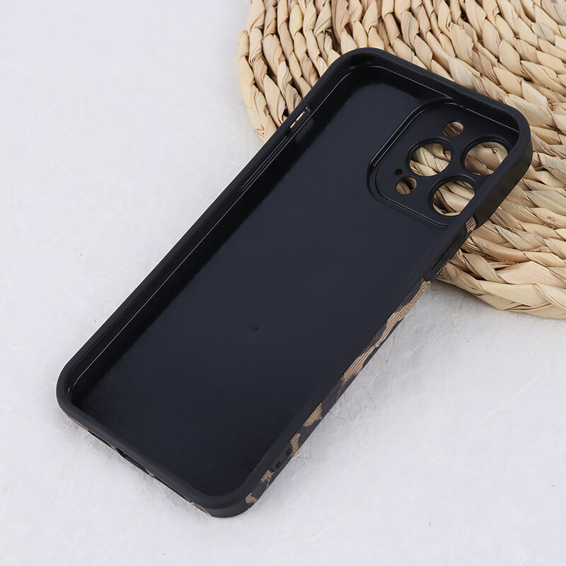 قاب کبریتی آیفون iPhone 13 Pro Max طرح پلنگی محافظ لنزدار برجسته