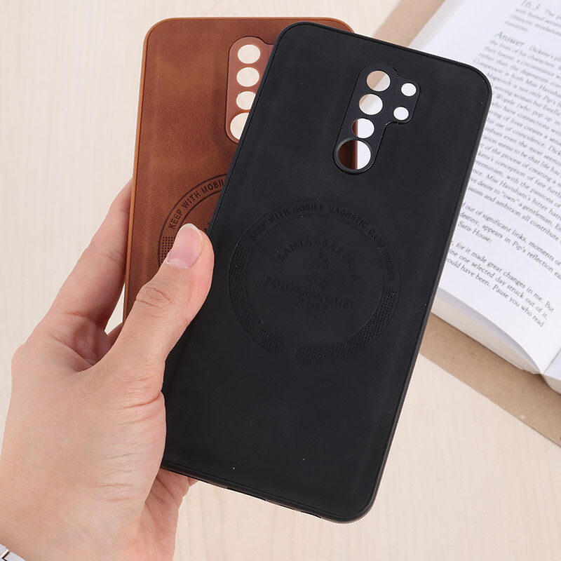 قاب چرمی Polo & Racquet Club شیائومی Redmi 9 / 9 Prime طرح مگ سیف محافظ لنزدار