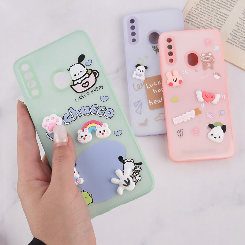 قاب شاینی سامسونگ Galaxy A20s عروسک برجسته محافظ لنزدار