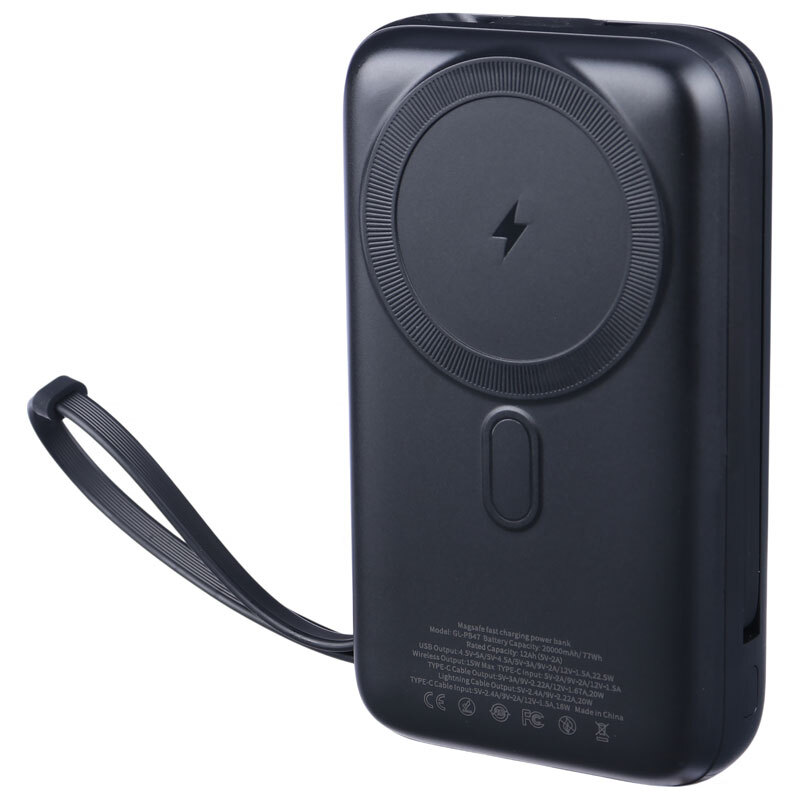 پاور بانک بی سیم فست شارژ گرین لاین Luzern GL-PB47 PD 22.5W ظرفیت 20000 میلی آمپر ساعت