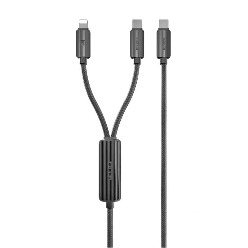 کابل دو سر فست شارژ 60 وات ارلدام EC-IC01 طول 1.2 متر