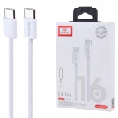 کابل دو سر تایپ سی فست شارژ 60 وات ارلدام EC-202C-C طول 1 متر