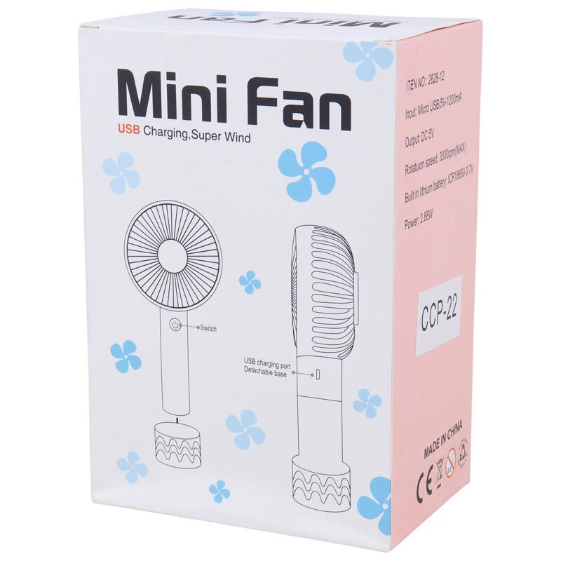 پنکه رومیزی شارژی هندی Mini Fan 2628-12