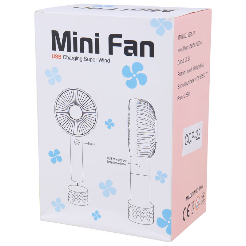 پنکه رومیزی شارژی هندی Mini Fan 2628-12