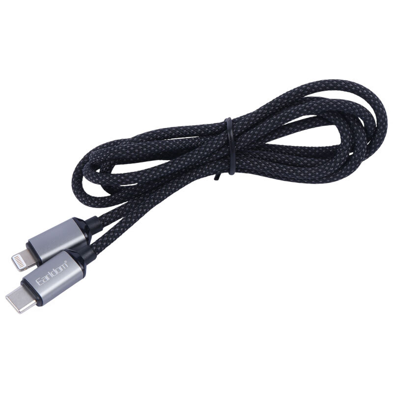 کابل تبدیل فست شارژ Earldom EC-199C-L Type-C TO Lightning QC 30W 1.2m