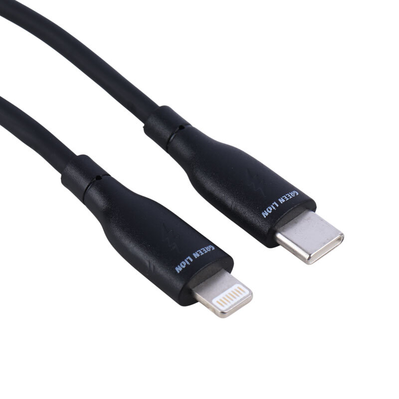 کابل تبدیل فست شارژ Green Lion GNPVCUSCLGBK Type-C TO Lightning QC 18W 1m