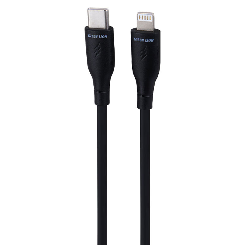 کابل تبدیل فست شارژ Green Lion GNPVCUSCLGBK Type-C TO Lightning QC 18W 1m