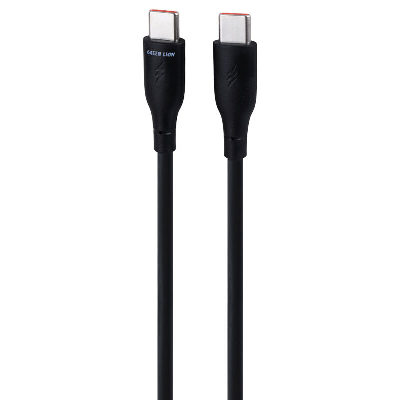 کابل تبدیل فست شارژ Green Lion GNPVCUSCTCBK Type-C To Type-C QC 60W 1m