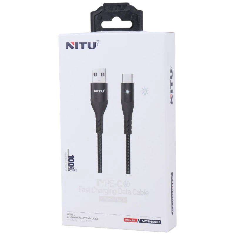 کابل تایپ سی فست شارژ نیتو NC349BK طول 1.2 متر