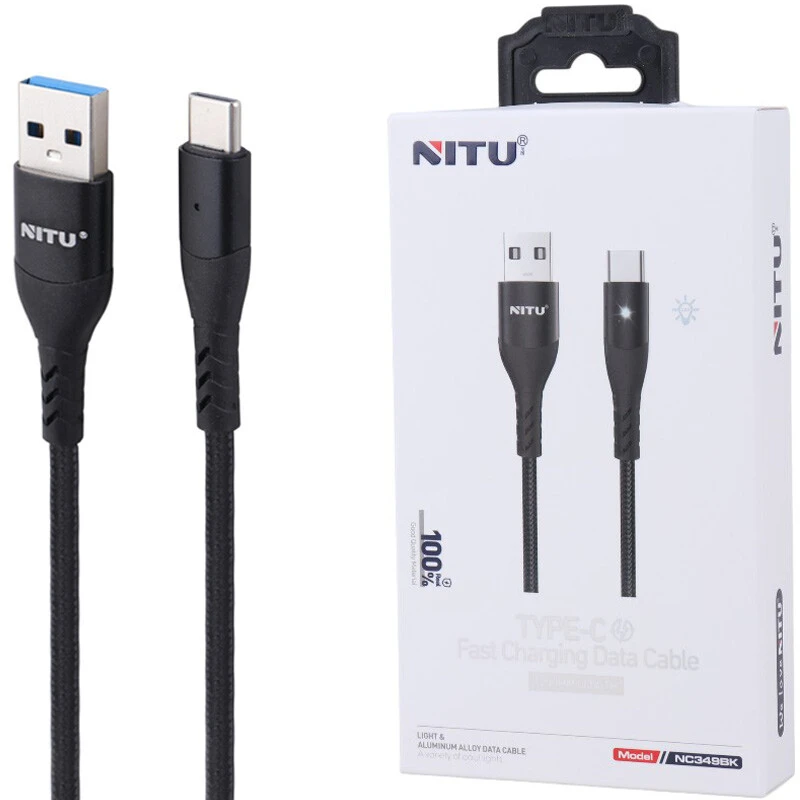 کابل تایپ سی فست شارژ نیتو NC349BK طول 1.2 متر