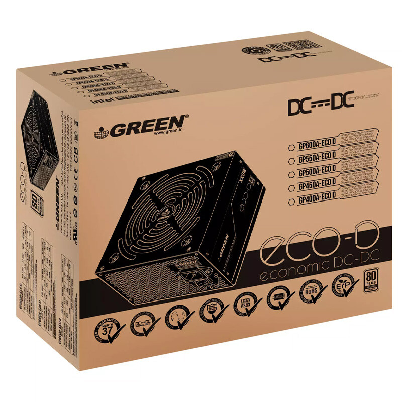 پاور 400 وات گرین Green GP400A-ECO D Bronze
