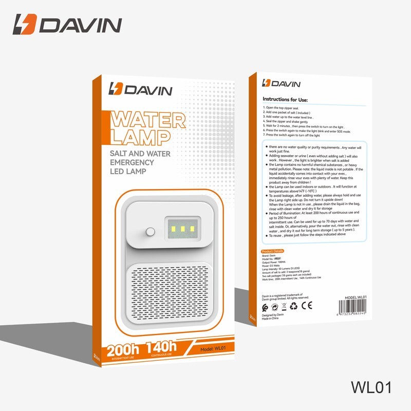 چراغ کمپینگ نمکی داوین Davin WL01