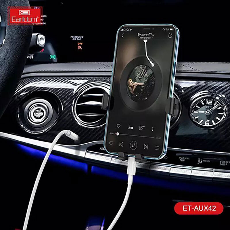کابل تبدیل Lightning به AUX ارلدام ET-AUX42 طول 1 متر