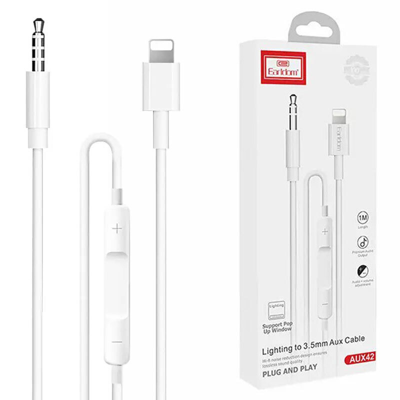 کابل تبدیل Lightning به AUX ارلدام ET-AUX42 طول 1 متر