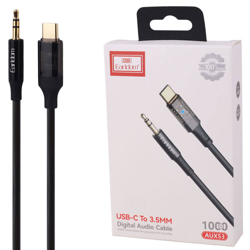 کابل تبدیل Type-C به AUX ارلدام ET-AUX53 طول 1 متر