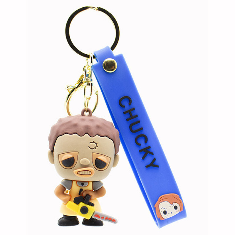 جاکلیدی سیلیکونی طرح صورت چرمی