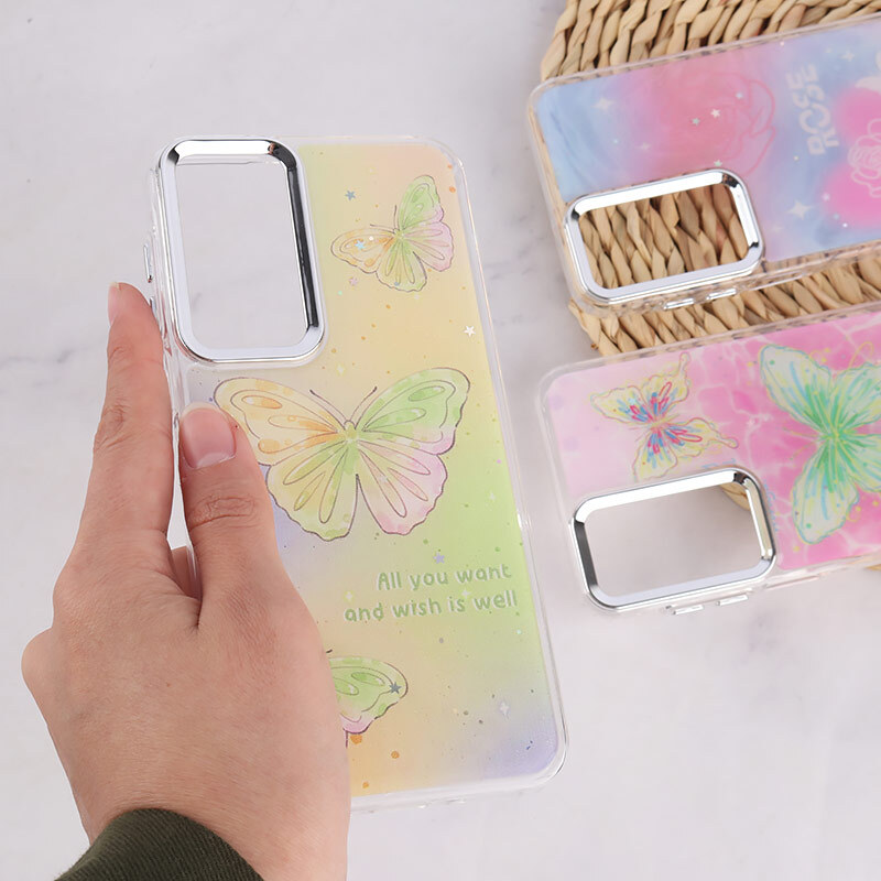 قاب رزینی سامسونگ Galaxy A26 طرح دار دور محافظ متال