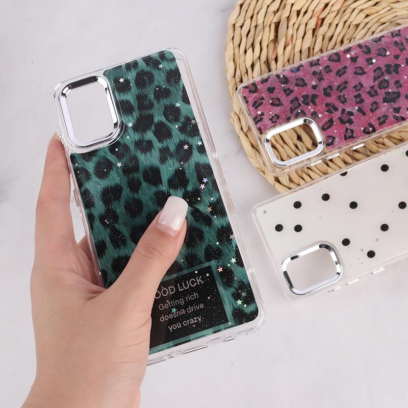 قاب رزینی سامسونگ Galaxy A51 4G طرح دار دور محافظ متال