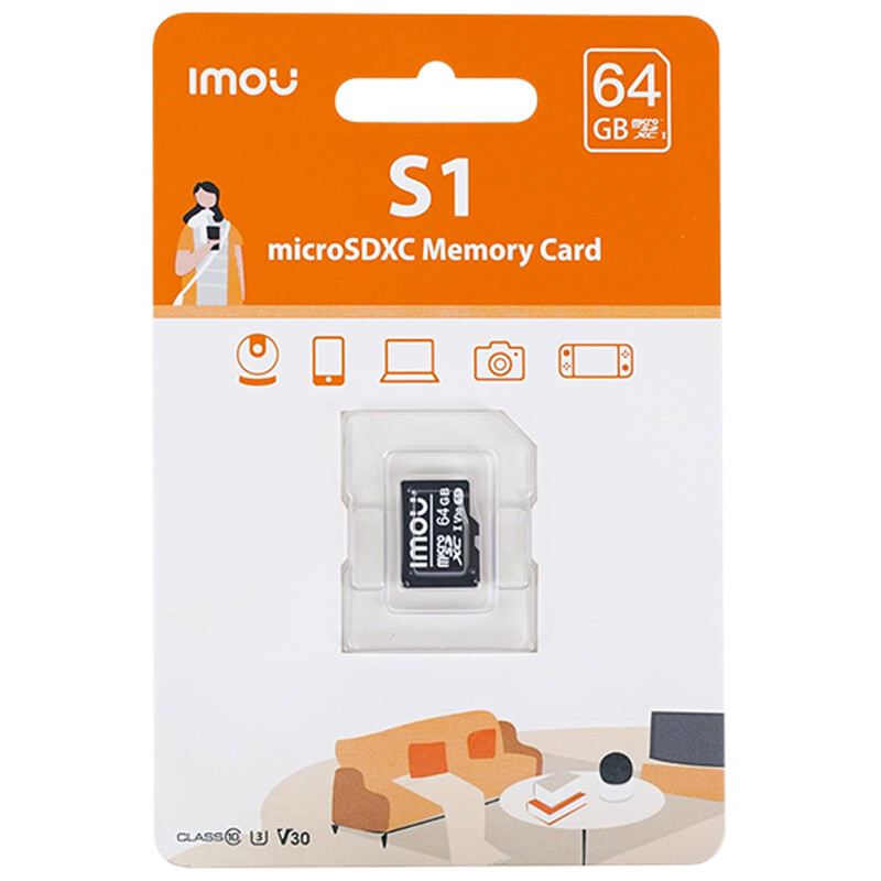 رم میکرو 64 گیگ آیمو Imou S1 V30 U3 C10 100MB/s