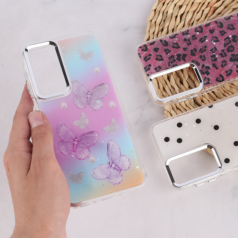 قاب رزینی سامسونگ Galaxy A16 4G / A16 5G طرح دار دور محافظ متال