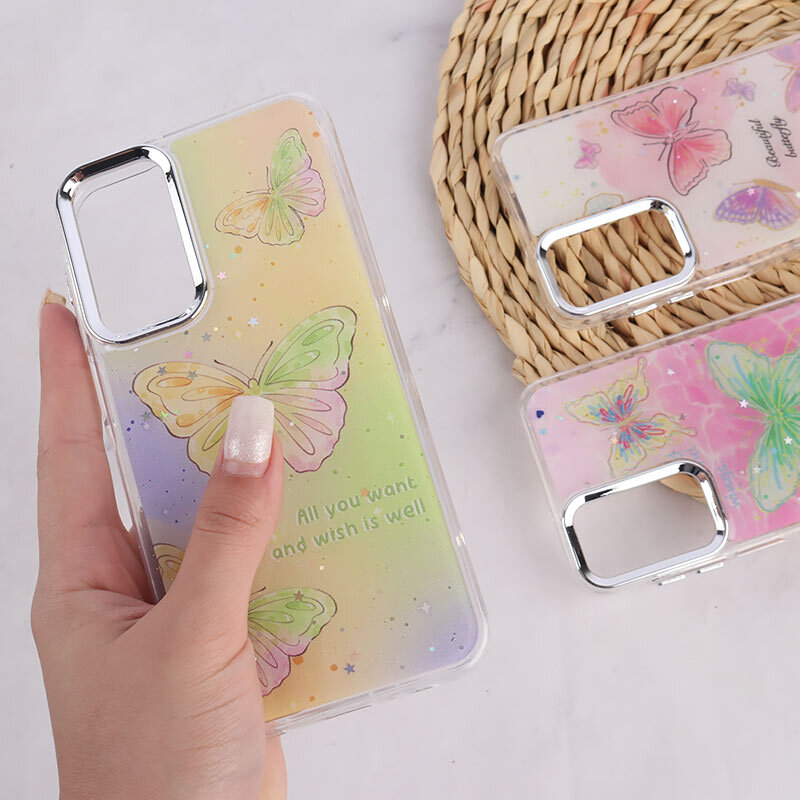 قاب رزینی سامسونگ Galaxy A15 طرح دار دور محافظ متال