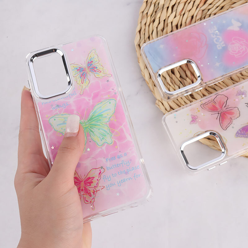 قاب رزینی سامسونگ Galaxy A22 4G / M22 / M32 4G طرح دار دور محافظ متال