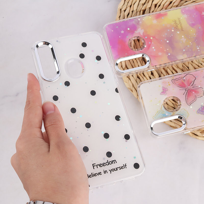 قاب رزینی سامسونگ Galaxy A20s طرح دار دور محافظ متال