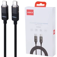 کابل تبدیل فست شارژ Hiska LX-891CC Type-C to Type-C QC3.0 PD 60W 1m