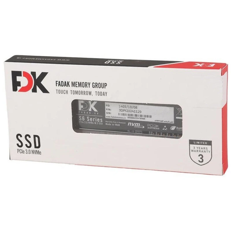 حافظه SSD فدک FDK S6 512GB M.2