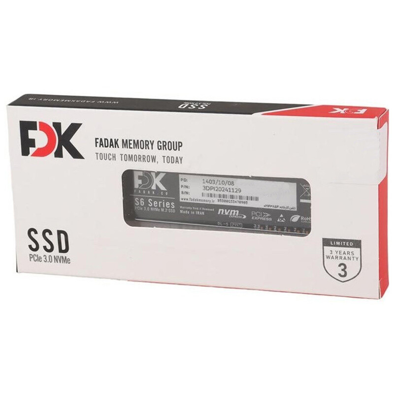 حافظه SSD فدک FDK S6 512GB M.2