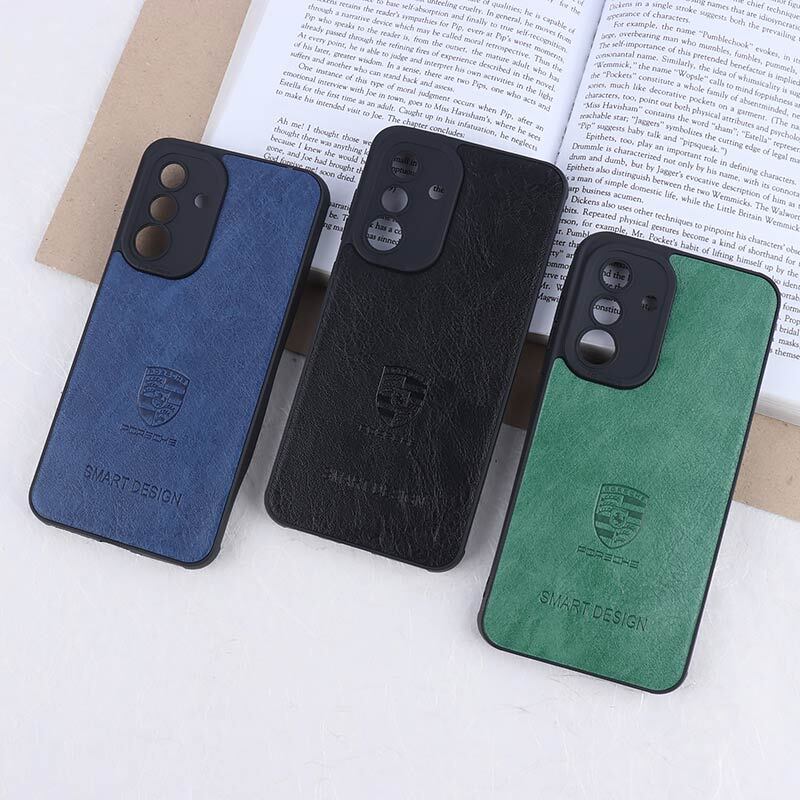 قاب چرمی Smart Design سامسونگ Galaxy A36 طرح Porsche محافظ لنزدار