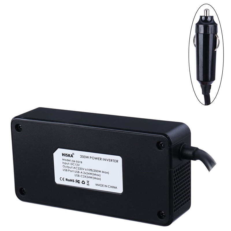 شارژر فندکی و چند راهی هیسکا Hiska CH-5519 PD3.0 QC3.0 3A 200W