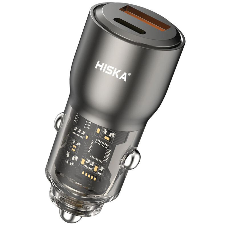 شارژر فندکی فست شارژ Hiska HCC-329 3A QC3.0 PD 65W
