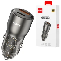 شارژر فندکی فست شارژ Hiska HCC-329 3A QC3.0 PD 65W