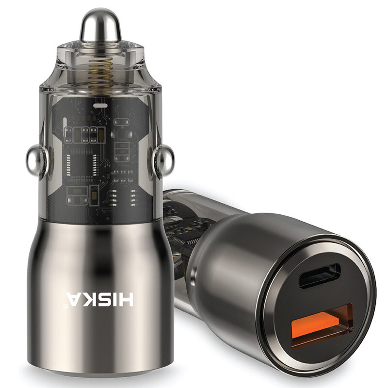 شارژر فندکی فست شارژ Hiska HCC-329 3A QC3.0 PD 65W