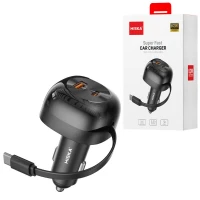 شارژر فندکی فست شارژ Hiska HCC-336 3A QC3.0 PD 45W