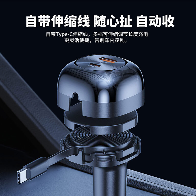 شارژر فندکی فست شارژ Hiska HCC-336 3A QC3.0 PD 45W