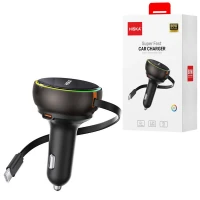 شارژر فندکی فست شارژ Hiska HCC-337 3A QC3.0 PD 45W