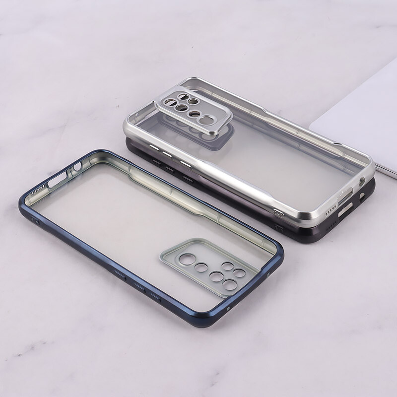قاب ژله ای شفاف شیائومی Redmi Note 8 Pro طرح تیتانیوم محافظ لنزدار