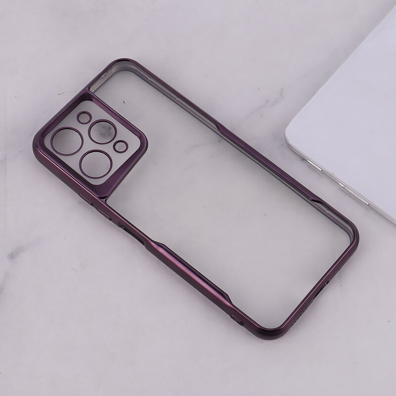 قاب ژله ای شفاف شیائومی Redmi 12 طرح تیتانیوم محافظ لنزدار