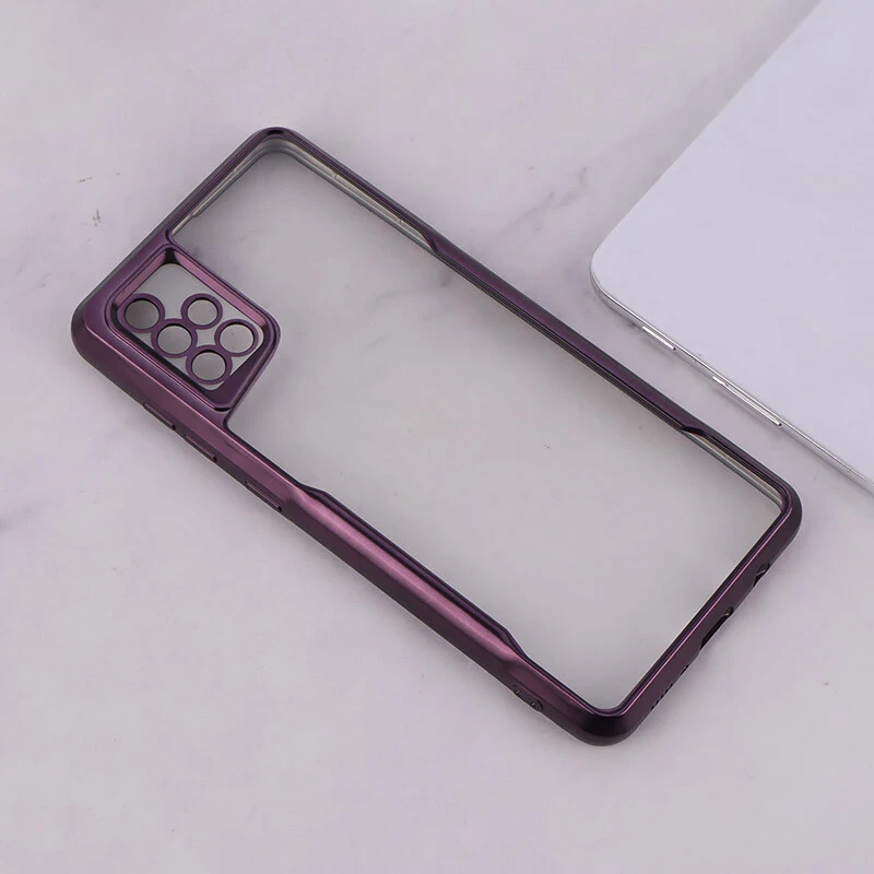 قاب ژله ای شفاف سامسونگ Galaxy A71 طرح تیتانیوم محافظ لنزدار